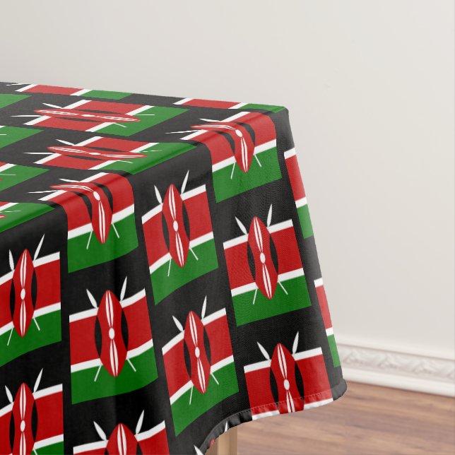 Kenyan Flag & Kenya dining tablecloth decor Africa (In Situ)