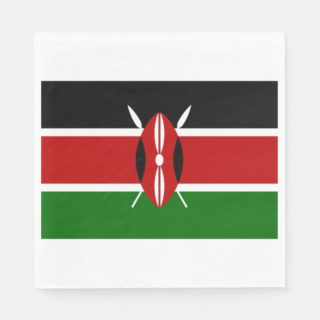 Kenyan Flag (Kenya) Napkins (Front)