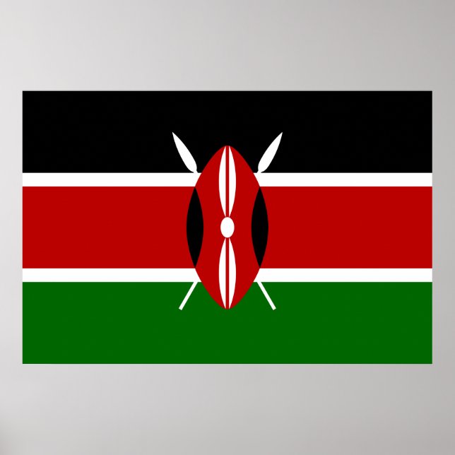 Kenyan Flag (Kenya) Poster (Front)