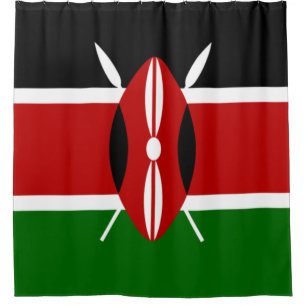 Kenyan Flag (Kenya) Shower Curtain