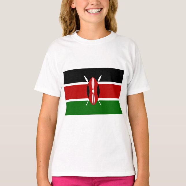 Kenyan Flag (Kenya) T-Shirt (Front)