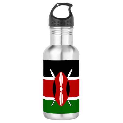 Kenyan flag paper cup stainless steel water bottle