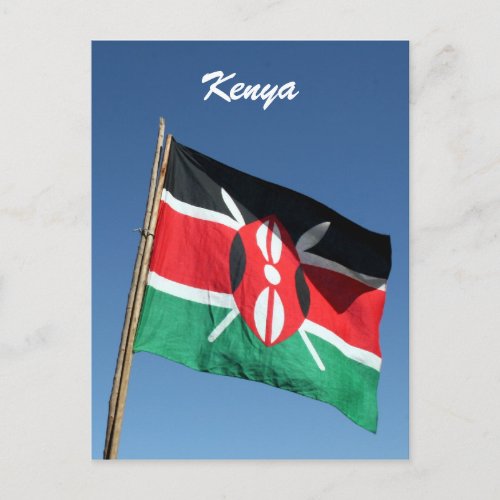 kenyan flag postcard