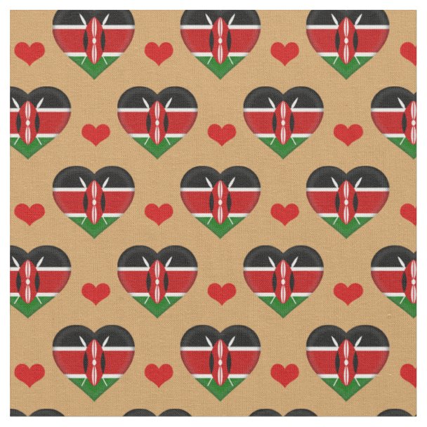 Patriotic Kenya Flag Fabric Zazzle