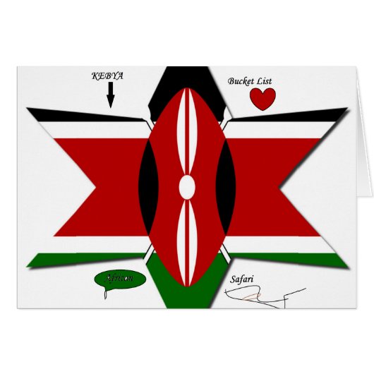 Kenyan Flag Safari Design: Bucket List (Front Horizontal)