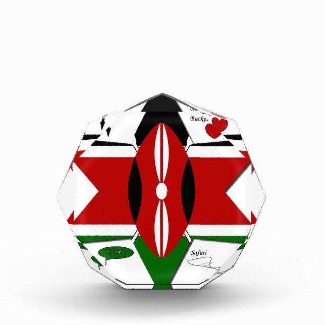 Kenyan Flag Safari Design: Bucket List Award (Front)