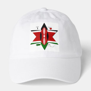 Kenyan Flag Safari Design: Bucket List Hat