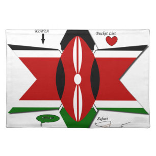 Kenyan Flag Safari Design: Bucket List Placemat