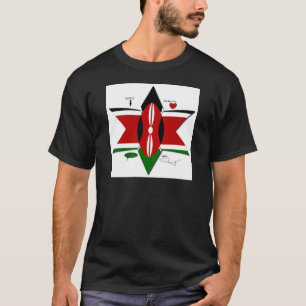 Kenyan Flag Safari: Star Design   Bucket List Idea T-Shirt