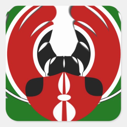 Kenyan Flag Square Sticker