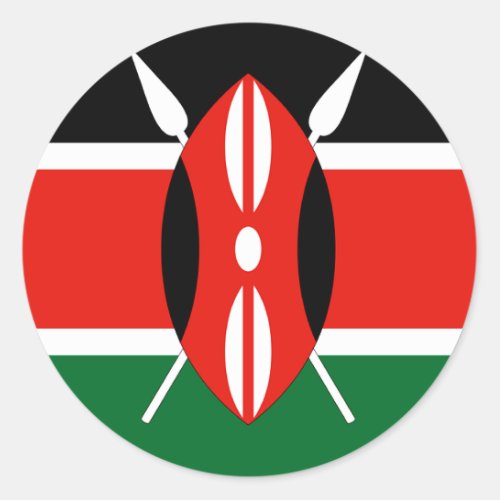 Kenyan Flag T_shirts and Gifts Classic Round Sticker