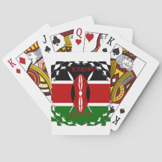 Kenyan Flag Unity: Tuko Pamoja Design Poker Cards