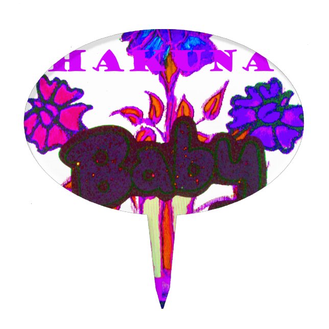 Kenyan Heart Art: I Love Kenya Cake Topper (Front)