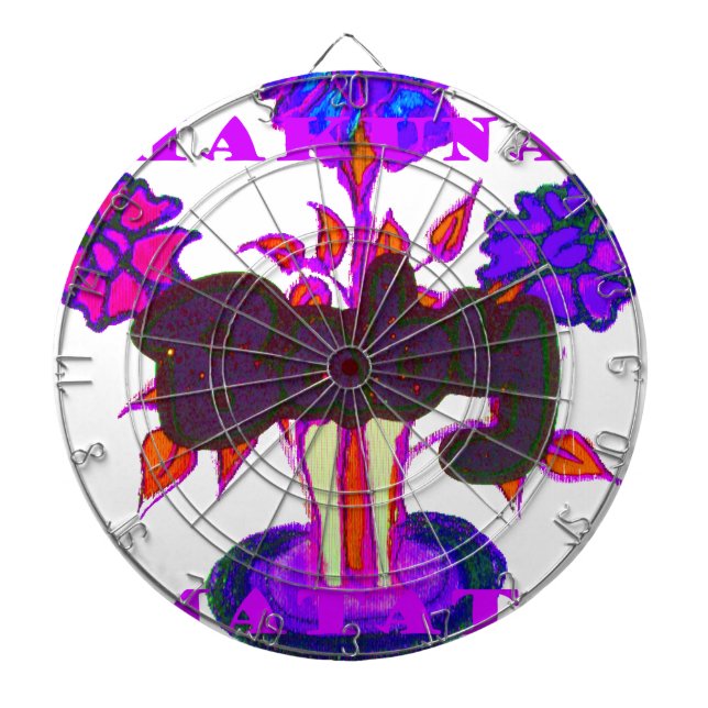 Kenyan Heart Art: I Love Kenya Dartboard (Front)