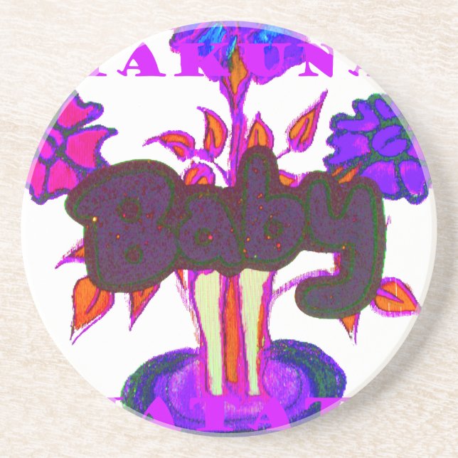 Kenyan Heart Art: I Love Kenya Drink Coaster (Front)