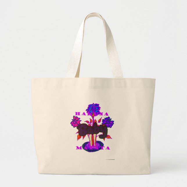 Kenyan Heart Art: I Love Kenya Large Tote Bag (Front)