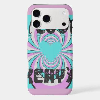 Kenyan Heart Art: I Love Kenya Purple Cyan Abstrac iPhone 17 Pro Max Case