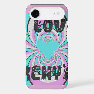 Kenyan Heart Art: I Love Kenya Purple Cyan Abstrac iPhone 17 Air Case