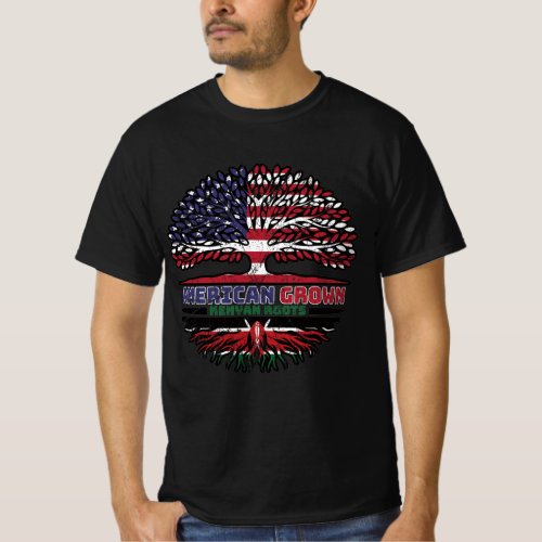 Kenyan Kenya US American United States Tree T_Shirt