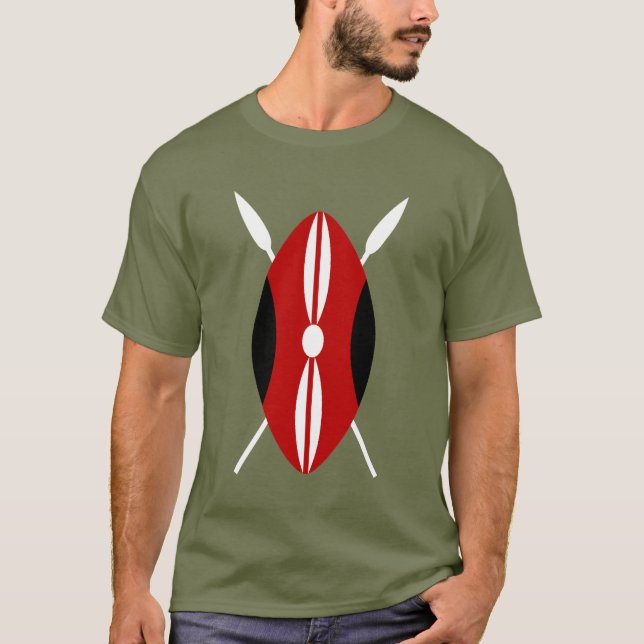 Kenyan Maasai Shield T-Shirt (Front)