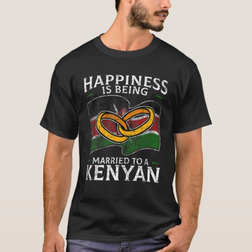 Kenyan Marriage Kenya Married Heritage Flag Roots T_Shirt