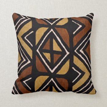 Kenyan Mud Cloth Pattern #2 Pillow by ImGEEE at Zazzle
