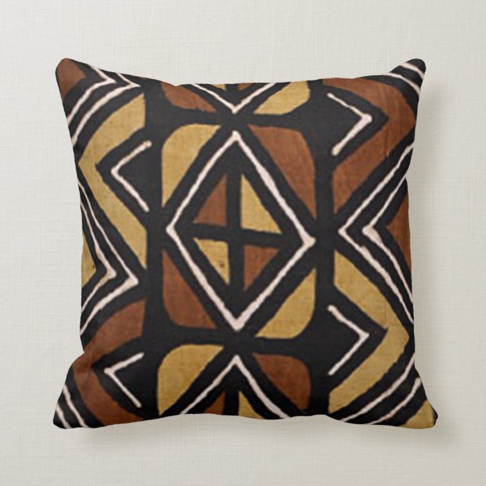 Kenyan Mud Cloth Pattern #2 Pillow