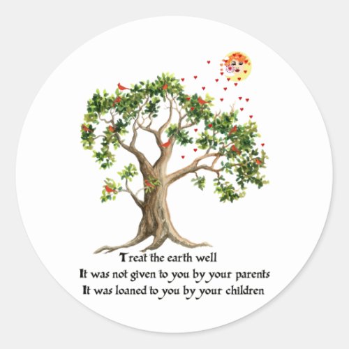 Kenyan Nature Proverb Classic Round Sticker