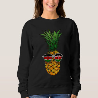Kenyan Pineapple Kenya Flag Sunglasses Summer Time Sweatshirt