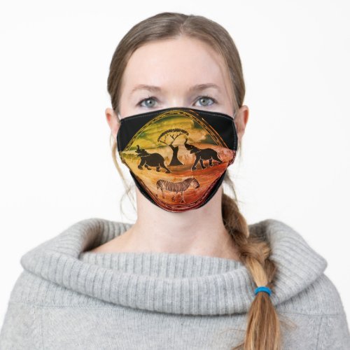 Kenyan safari adult cloth face mask