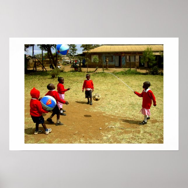 KENYAN SCHOOL CHILDREN IN KENYA POSTER (Front)