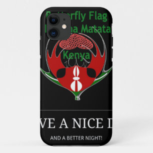 Kenyan Shield Design: Butterfly Flag. iPhone 11 Case