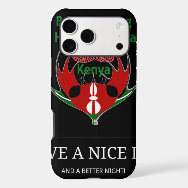 Kenyan Shield Design: Butterfly Flag.  Case-Mate iPhone Case (Back)