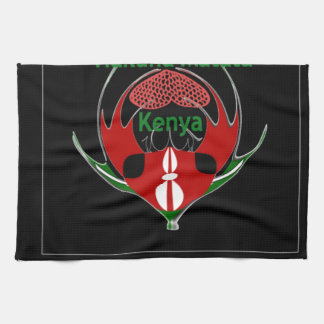 Kenyan Shield Design: Butterfly Flag. Towel