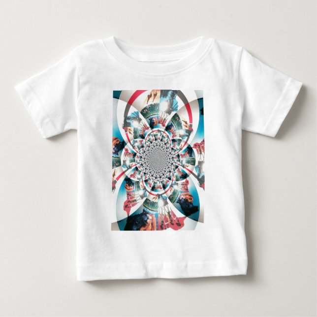 Kenyan Tapestry Kaleidoscope Art Print Baby T-Shirt (Front)