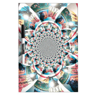 Kenyan Tapestry Kaleidoscope Art Print Dry Erase Board