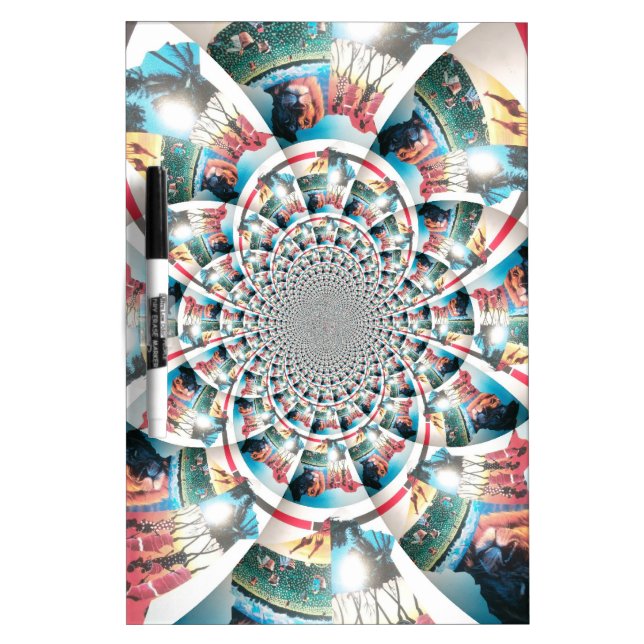 Kenyan Tapestry Kaleidoscope Art Print Dry Erase Board (Front)
