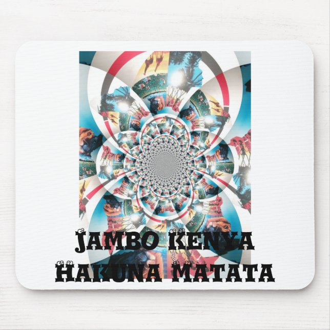 Kenyan Tapestry Kaleidoscope Art Print Mouse Pad (Front)