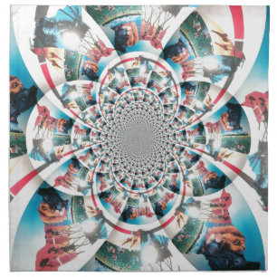 Kenyan Tapestry Kaleidoscope Art Print Napkin