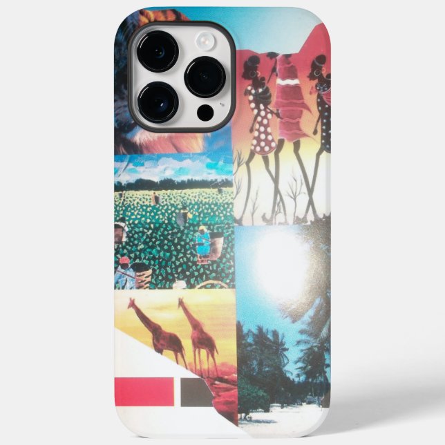 Kenyan Tapestry: Wildlife, Culture, and Coastal Be Case-Mate iPhone Case (Back)
