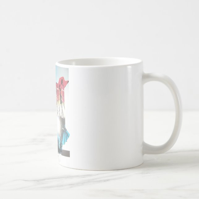 Kenyan Tapestry: Wildlife, Culture & Coastal Beach Coffee Mug (Right)