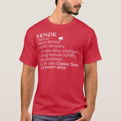 Kenzie Name Kenzie Definition Kenzie Female Name K T_Shirt