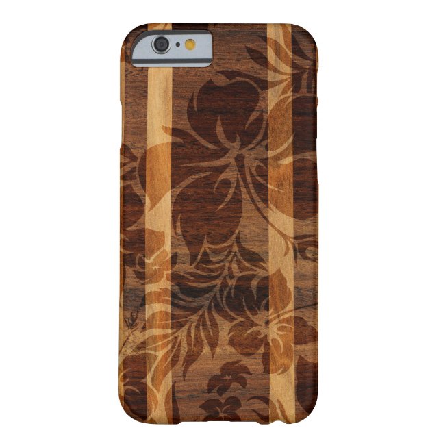 Keokea Beach Faux Wood Surfboard Case-Mate iPhone Case (Back)
