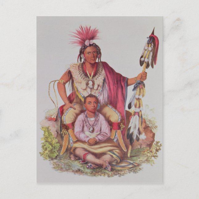 Keokuk or 'Watchful Fox', Chief of the Sauks Postcard (Front)