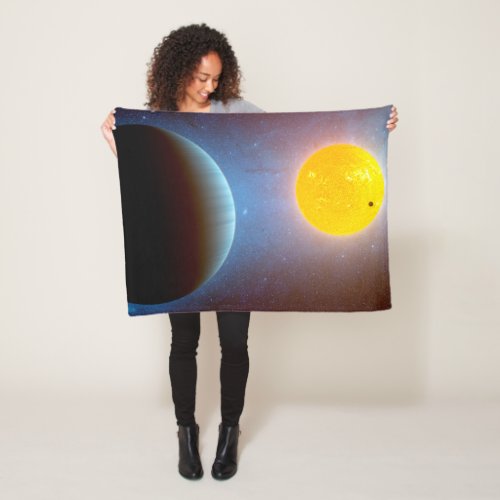 Kepler_10 Star System Fleece Blanket
