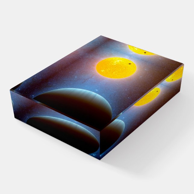 Kepler-10 Star System. Paperweight (Angled)