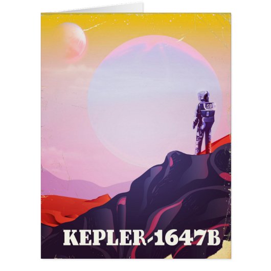 Kepler - 1647B travel poster Cards (Front)