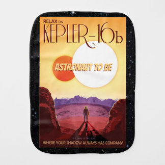 Kepler 16b Space Tourist - Future Astronaut Baby Burp Cloth