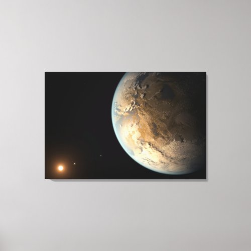 Kepler_186f Orbiting A Distant Star Canvas Print