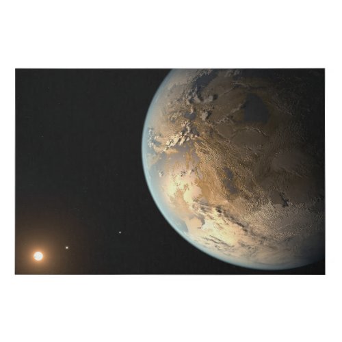 Kepler_186f Orbiting A Distant Star Faux Canvas Print